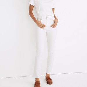 Madewell high rise perfect vintage jeans tile white